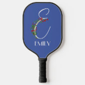 Raquette De Pickleball Monogramme d'aquarelle rustique E maman (Recto)