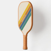 Raquette De Pickleball Monogramme de bandes rétro (Gauche)