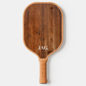 Raquette De Pickleball Monogramme de bois rétro (Recto)