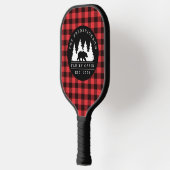 Raquette De Pickleball Monogramme de Cabine familial de Buffalo Plaid (Gauche)