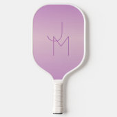 Raquette De Pickleball Monogramme de chevauchement unique | Lavande douce (Verso)