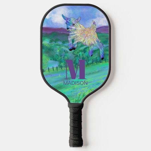 Raquette De Pickleball Monogramme de chèvre (Recto)