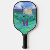 Raquette De Pickleball Monogramme de chèvre mignonne (Verso)