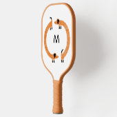 Raquette De Pickleball Monogramme de chien de saucisse Dachshund (Gauche)