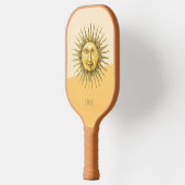 Raquette De Pickleball Monogramme de la face solaire céleste (Gauche)