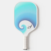 Raquette De Pickleball Monogramme de la vague océanique Pickleball Paddle (Verso)