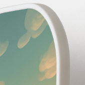 Raquette De Pickleball Monogramme de mouton à nuages doux à la campagne (Détail gauche)