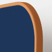 Raquette De Pickleball Monogramme de nom bleu moderne (Détail gauche)