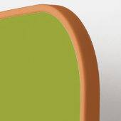 Raquette De Pickleball Monogramme de nom moderne vert et blanc (Détail gauche)