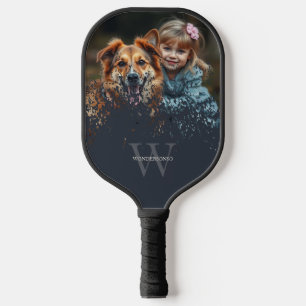 Raquette De Pickleball Monogramme de photo personnalisé