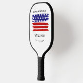 Raquette De Pickleball Monogramme de pompier personnalisé (Gauche)