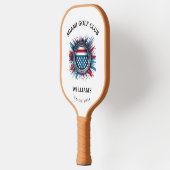 Raquette De Pickleball Monogramme de pompier personnalisé (Gauche)