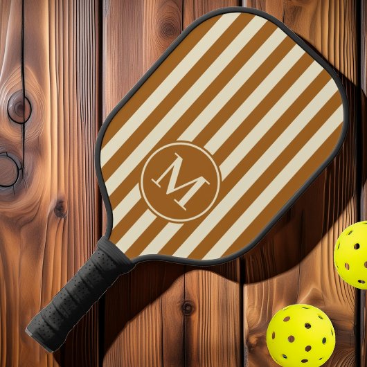 Raquette De Pickleball Monogramme De Sable Brûlé De Polo Au Milieu Du Siè