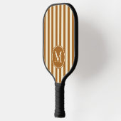 Raquette De Pickleball Monogramme De Sable Brûlé De Polo Au Milieu Du Siè (Gauche)