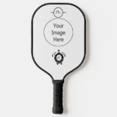 Raquette De Pickleball Monogramme de shellback de tortue diamant (Verso)