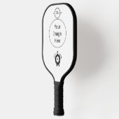Raquette De Pickleball Monogramme de shellback de tortue diamant (Gauche)
