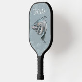 Raquette De Pickleball Monogramme de Slogan de requins puissants (Gauche)
