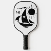 Raquette De Pickleball Monogramme de Théâtre Whimsical Unique (Recto)