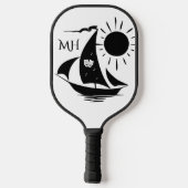 Raquette De Pickleball Monogramme de Théâtre Whimsical Unique (Verso)