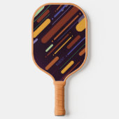 Raquette De Pickleball monogramme des lignes diagonales modernes Abstrait (Recto)
