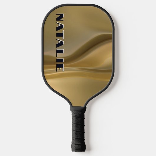 Raquette De Pickleball Monogramme d'huile d'or Glam (Recto)