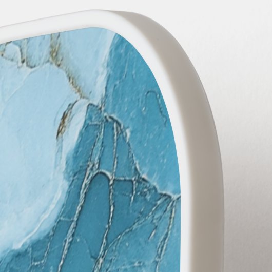 Raquette De Pickleball Monogramme d'huile en or en marbre Turquoise (Détail gauche)