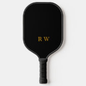 Raquette De Pickleball Monogramme d'or noir (Recto)