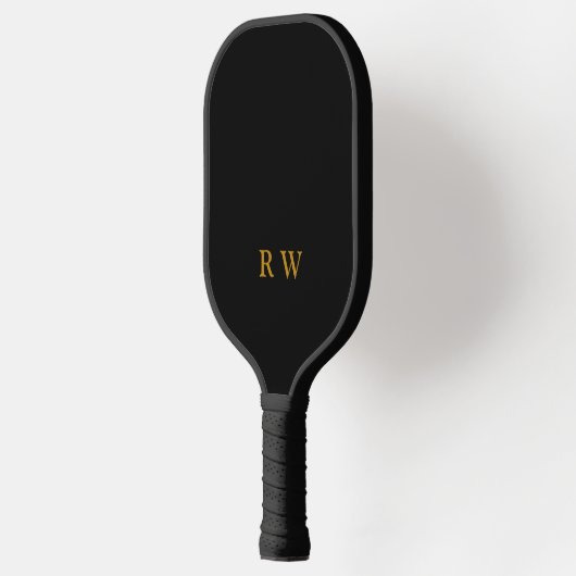 Raquette De Pickleball Monogramme d'or noir (Gauche)
