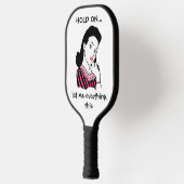 Raquette De Pickleball Monogramme Drôle Rétro Femme Surpenser Cela (Gauche)