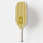 Raquette De Pickleball Monogramme du centre du siècle Polo Striping Déser (Gauche)