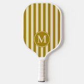 Raquette De Pickleball Monogramme du centre du siècle Polo Striping Déser (Verso)