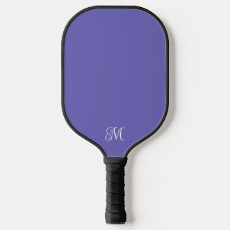 Raquette De Pickleball Monogramme élégant moderne en violet ou couleur