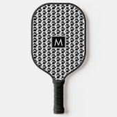 Raquette De Pickleball Monogramme Empreinte de patte maman chien (Recto)