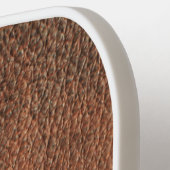 Raquette De Pickleball monogramme en cuir marron élégant personnalisé (Détail gauche)