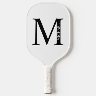 Raquette De Pickleball Monogramme et nom personnalisés