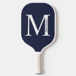 Raquette De Pickleball Monogramme et nom personnalisés