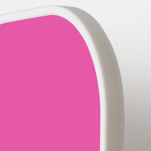 Raquette De Pickleball Monogramme et nom personnalisés Hot Pink moderne (Détail gauche)