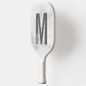Raquette De Pickleball Monogramme et nom personnalisés modernes (Gauche)