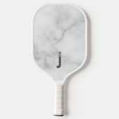 Raquette De Pickleball Monogramme et nom personnalisés modernes (Verso)