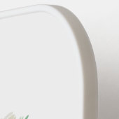 Raquette De Pickleball Monogramme et photo du Mariage floral rustique (Détail gauche)