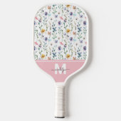 Raquette De Pickleball Monogramme Fleur Sauvage (Verso)