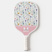 Raquette De Pickleball Monogramme Fleur Sauvage (Recto)