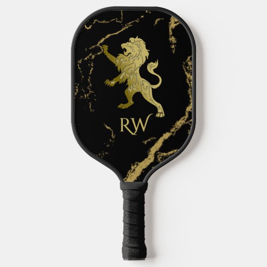 Raquette De Pickleball Monogramme Golden Royal Lion (Recto)