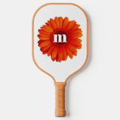 Raquette De Pickleball Monogramme initial Gerbera Daisy (Recto)