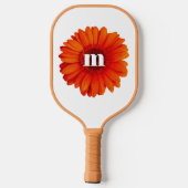 Raquette De Pickleball Monogramme initial Gerbera Daisy (Verso)