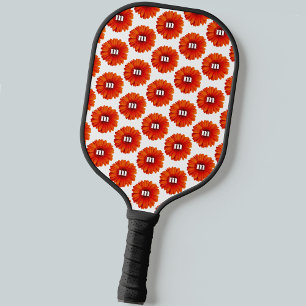 Raquette De Pickleball Monogramme initial Gerbera Daisy