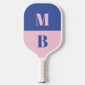 Raquette De Pickleball Monogramme initial minimaliste moderne (Verso)