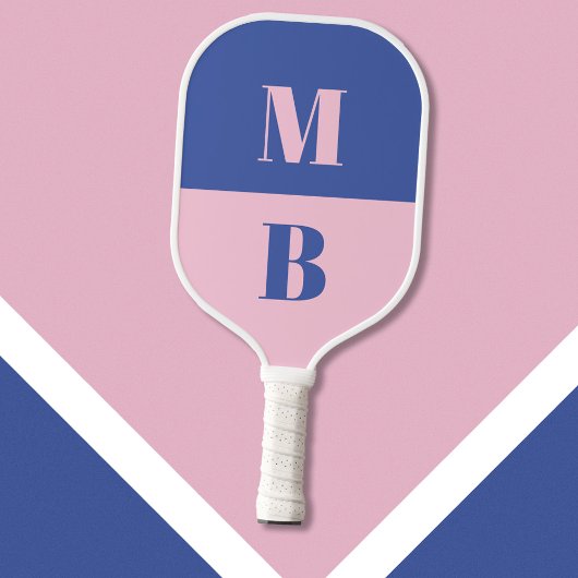 Raquette De Pickleball Monogramme initial minimaliste moderne