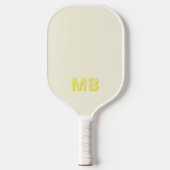 Raquette De Pickleball Monogramme initial moderne simple (Recto)