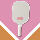 Raquette De Pickleball Monogramme initial moderne simple